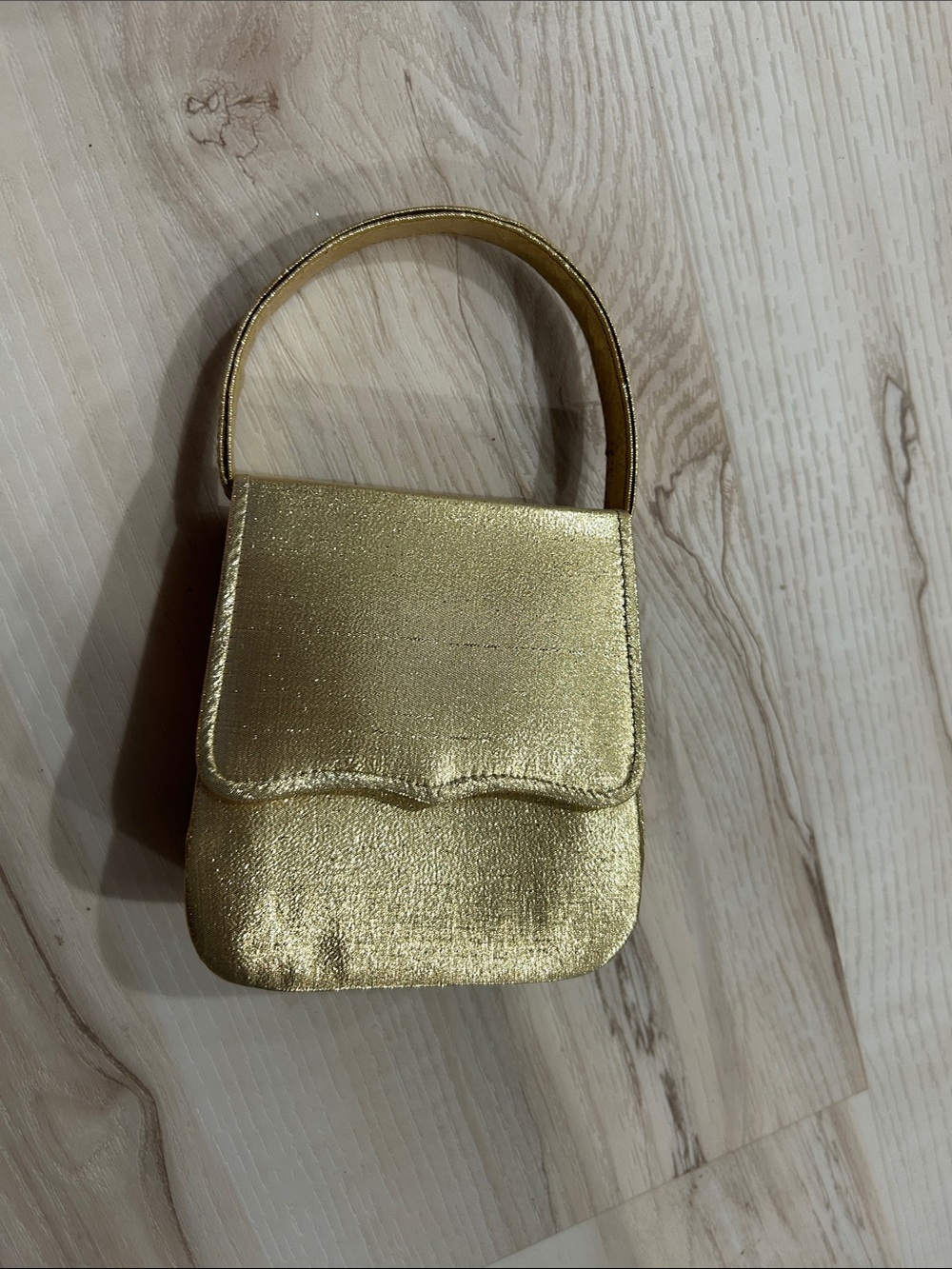 Metallic Gold Mini Top-Handle Bag by Sasha